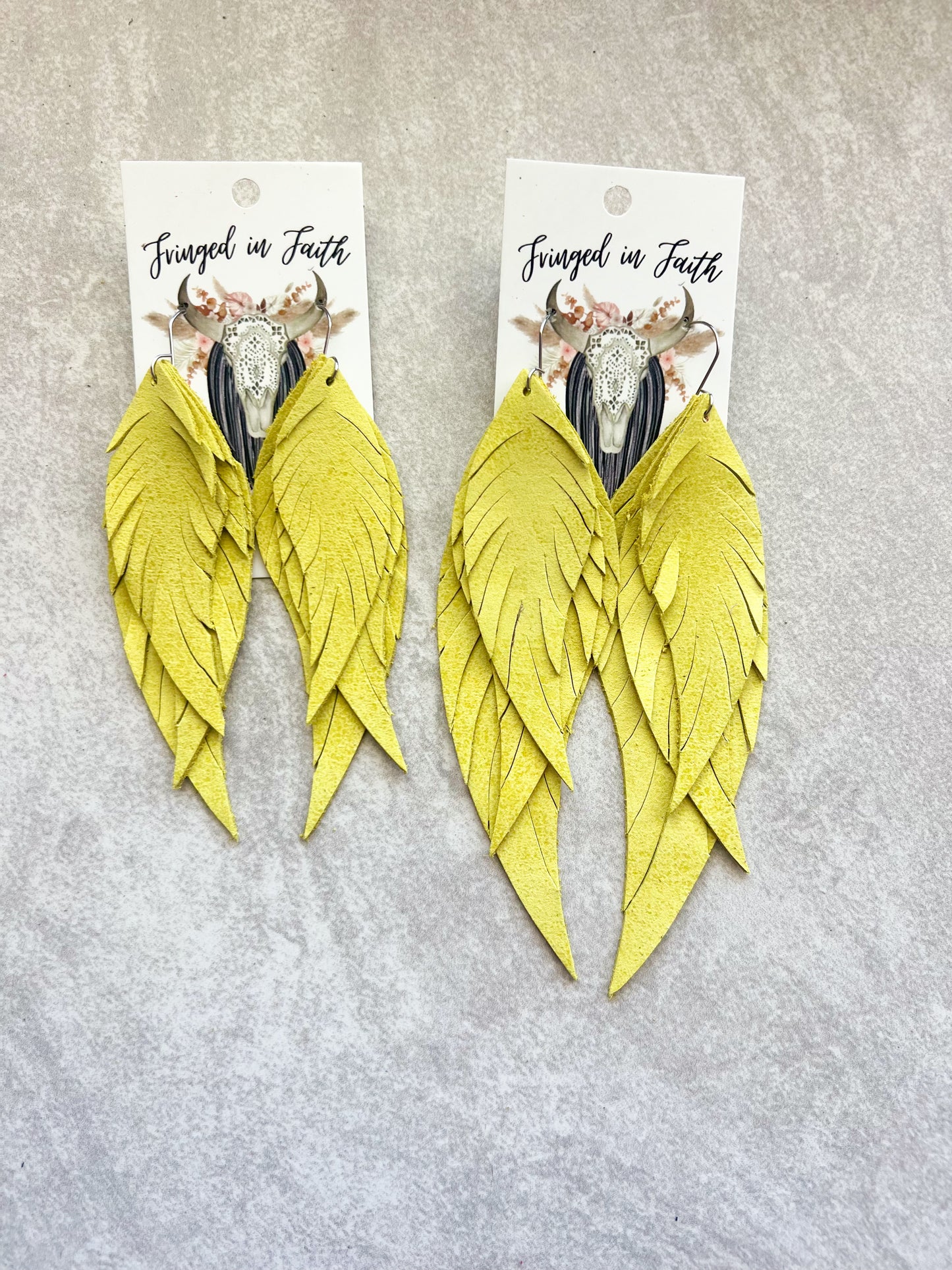 Dawson Fringe Feathers | Neon Yellow