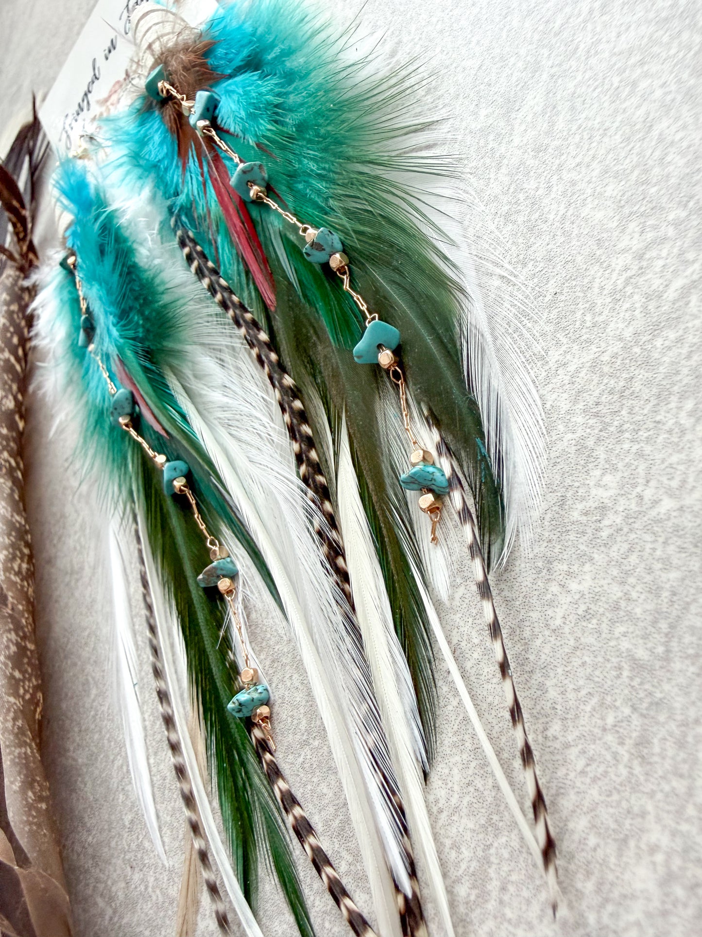 Fallon Feather Earrings | White