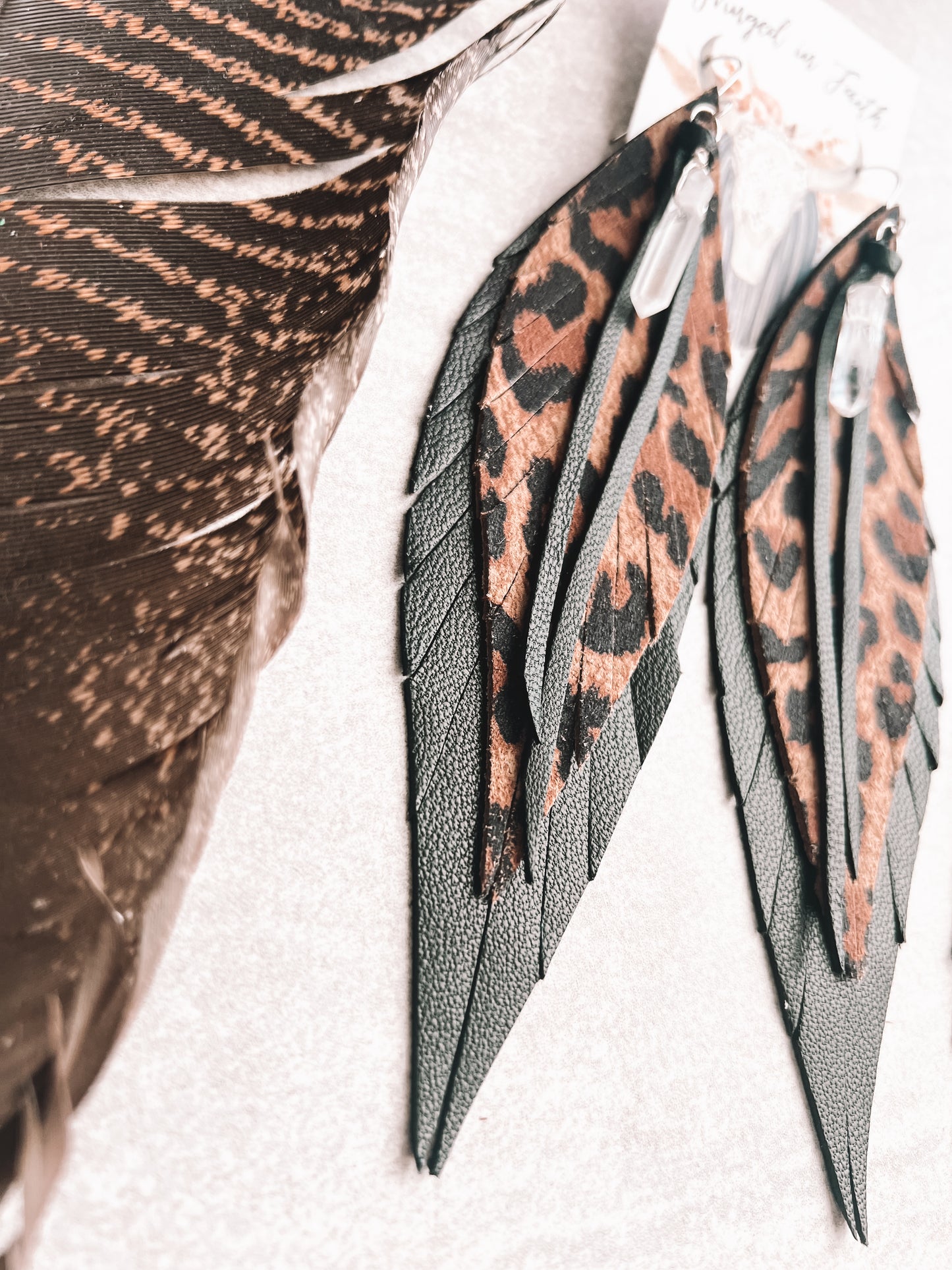 Boho Leopard Fringe Earrings