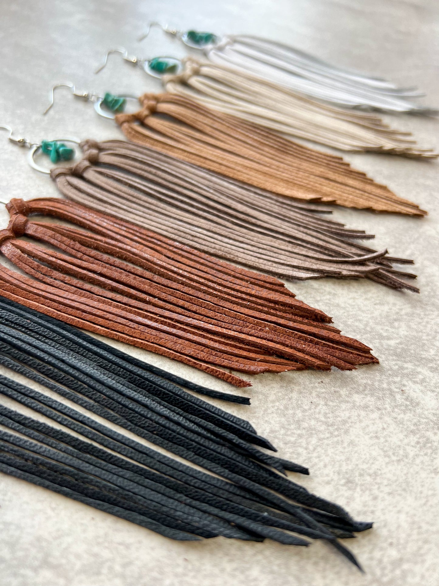 Bozeman Fringe Hoop w/ Turquoise Stone