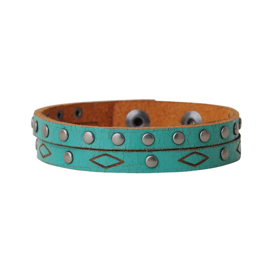 Turquoise Double Strand Stud Bracelet