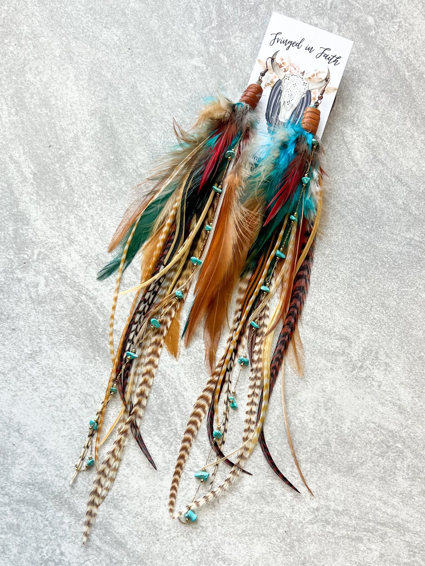 Natural Beauty Feather Earrings