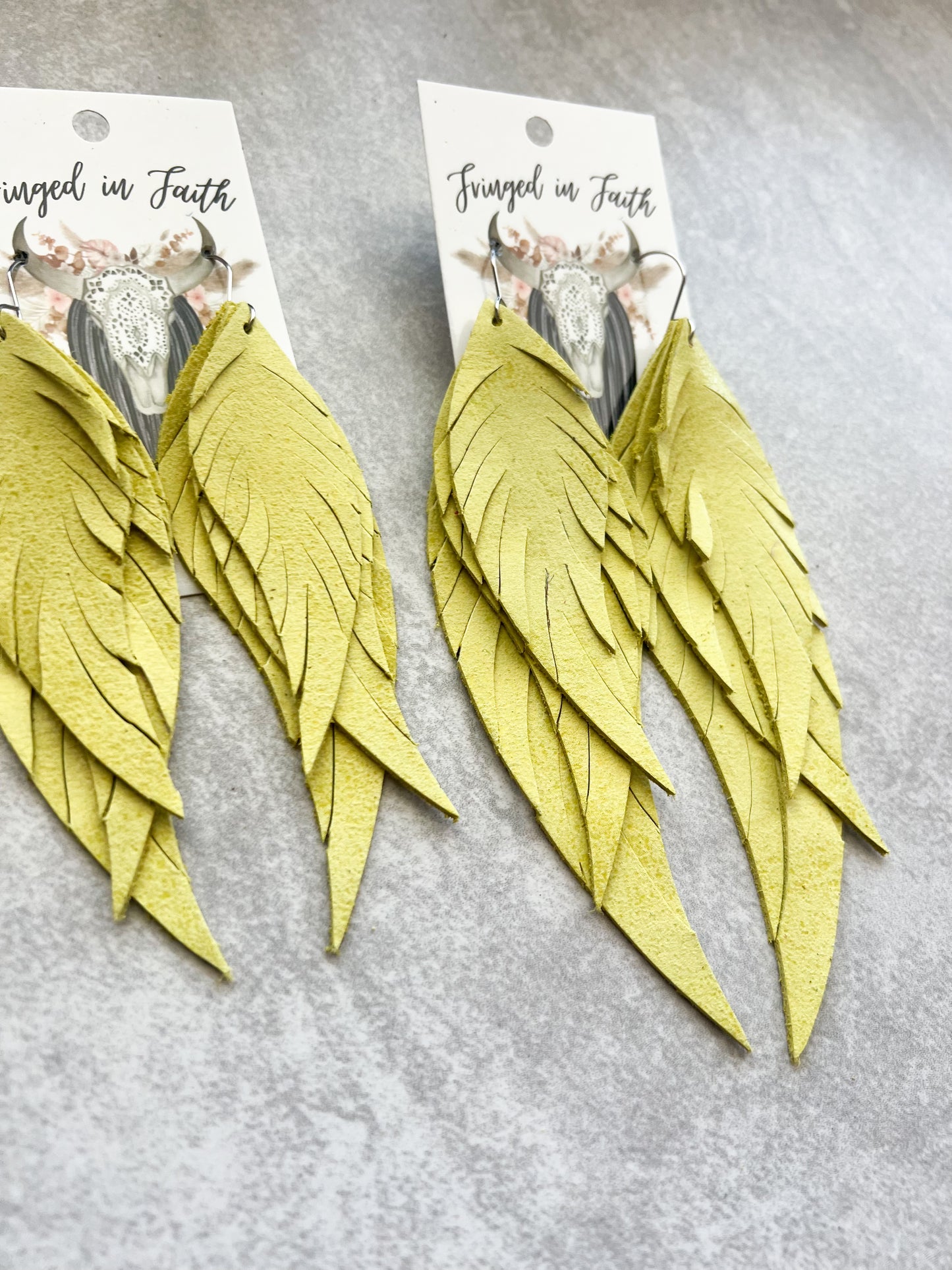 Dawson Fringe Feathers | Neon Yellow