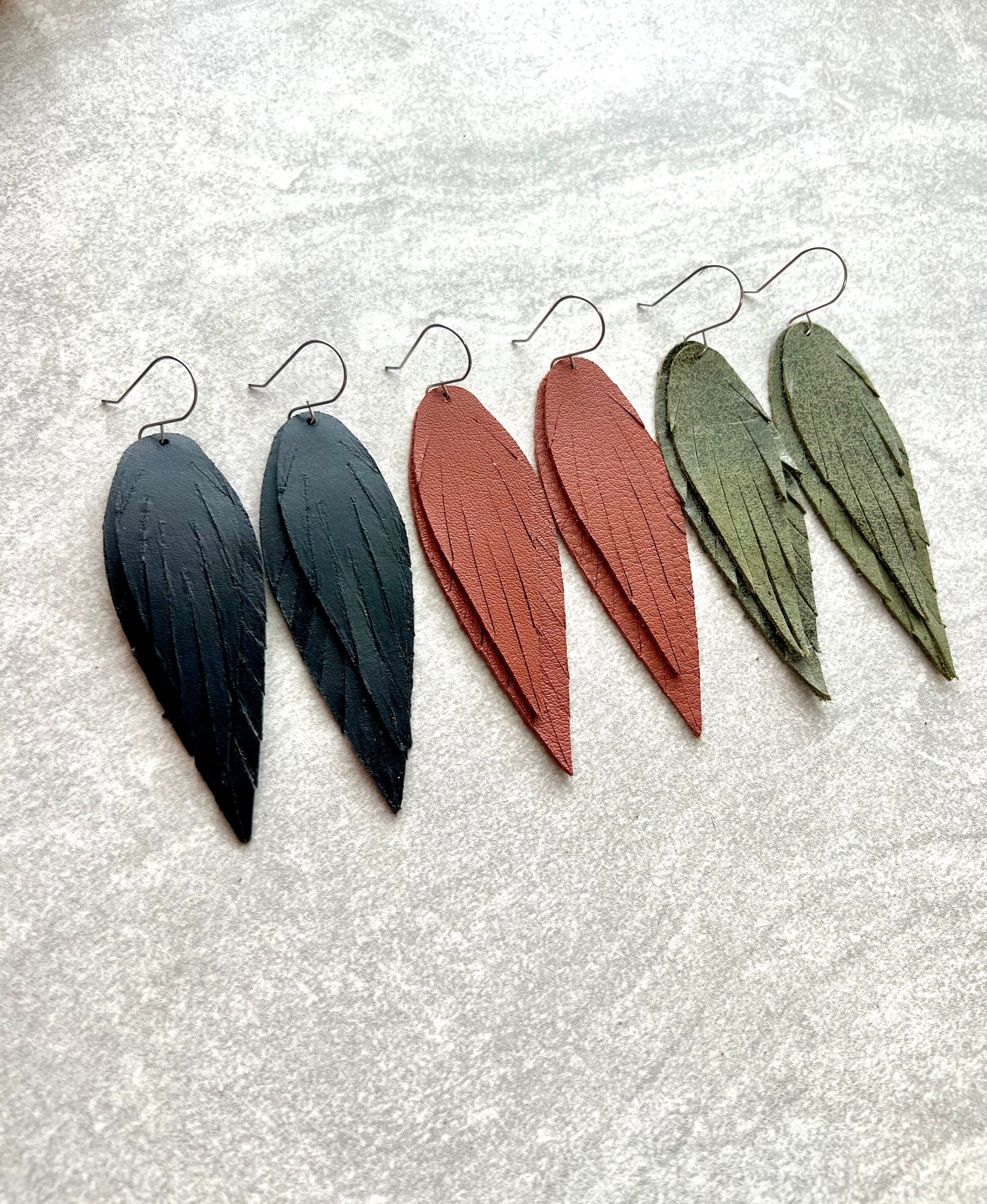 Lincoln Fringe Feather Earrings