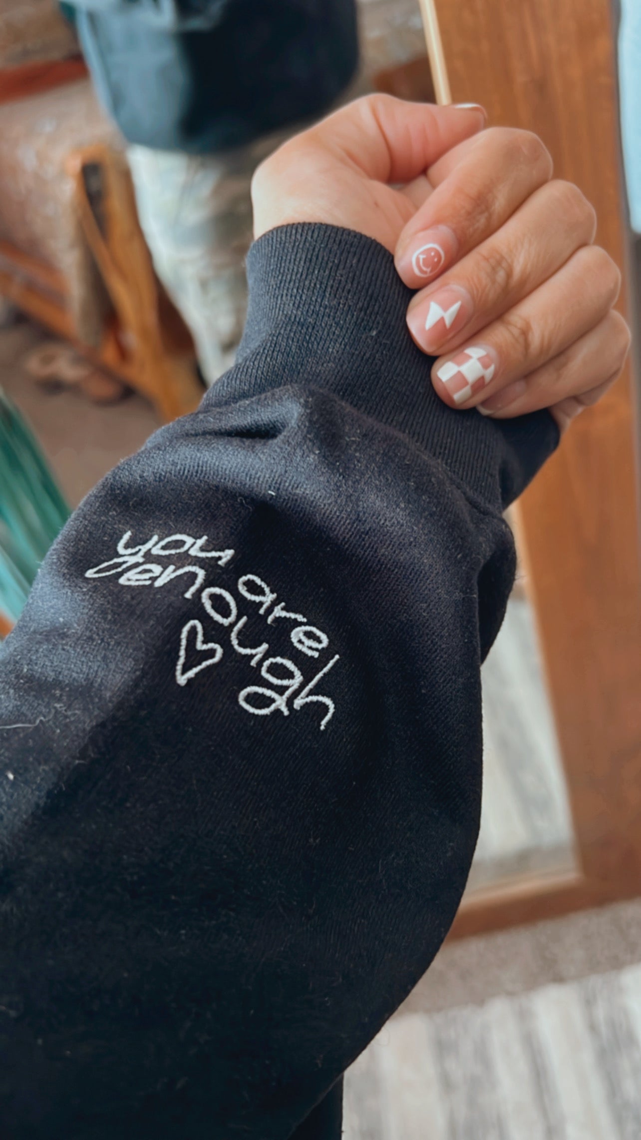 You Are Enough Sweatshirt | Black