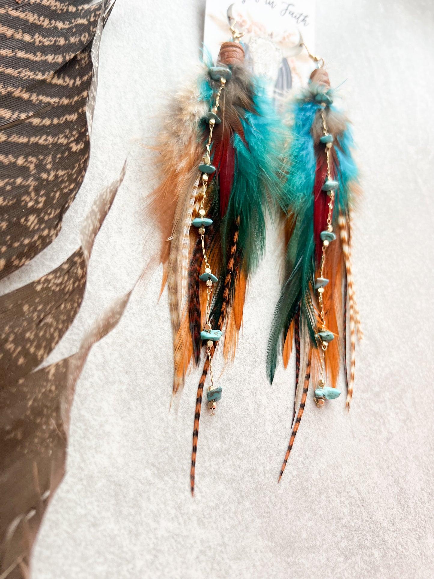 Mini Natural Beauty Feather Earrings