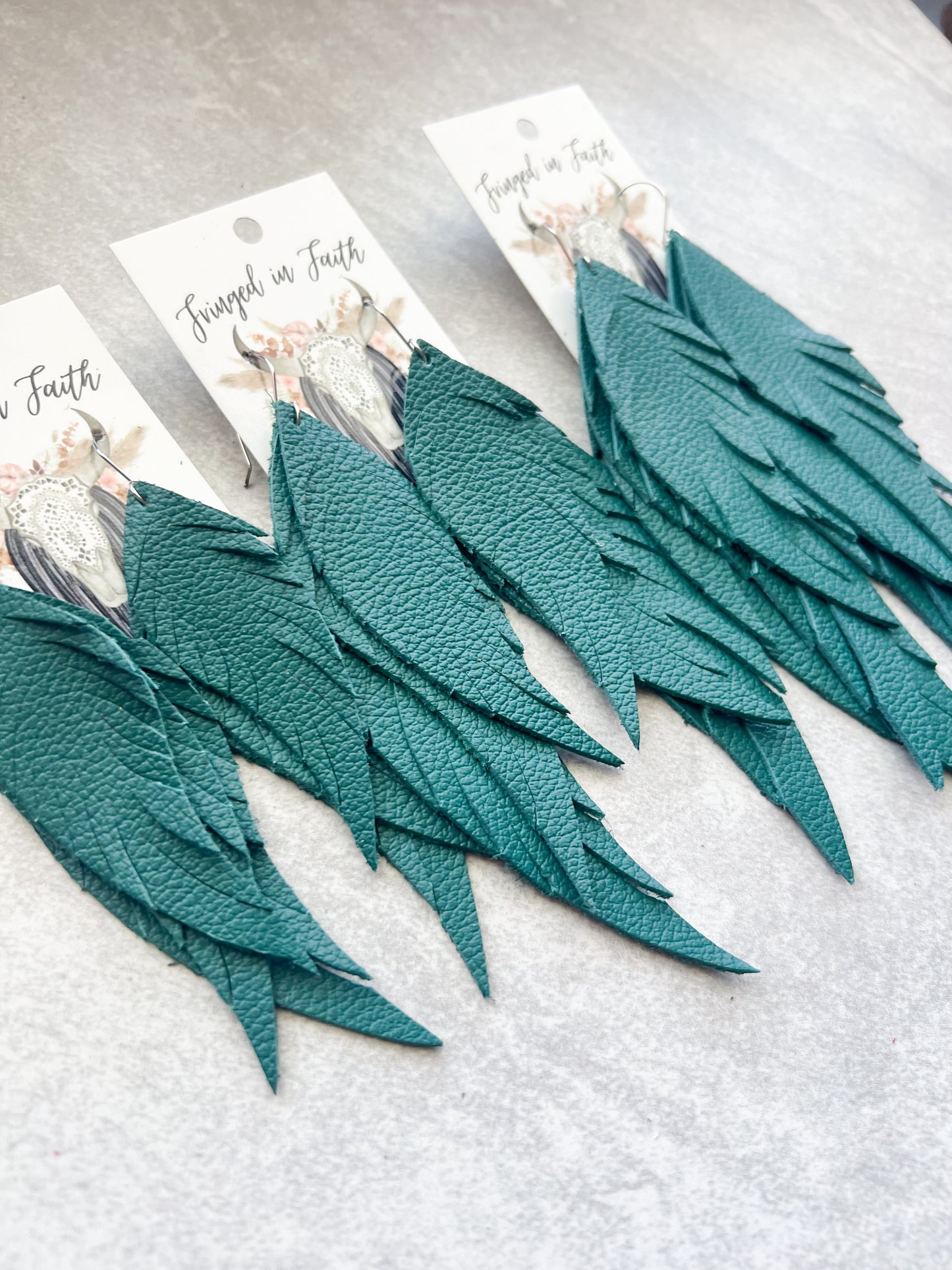 Dawson Fringe Feathers | Teal Green