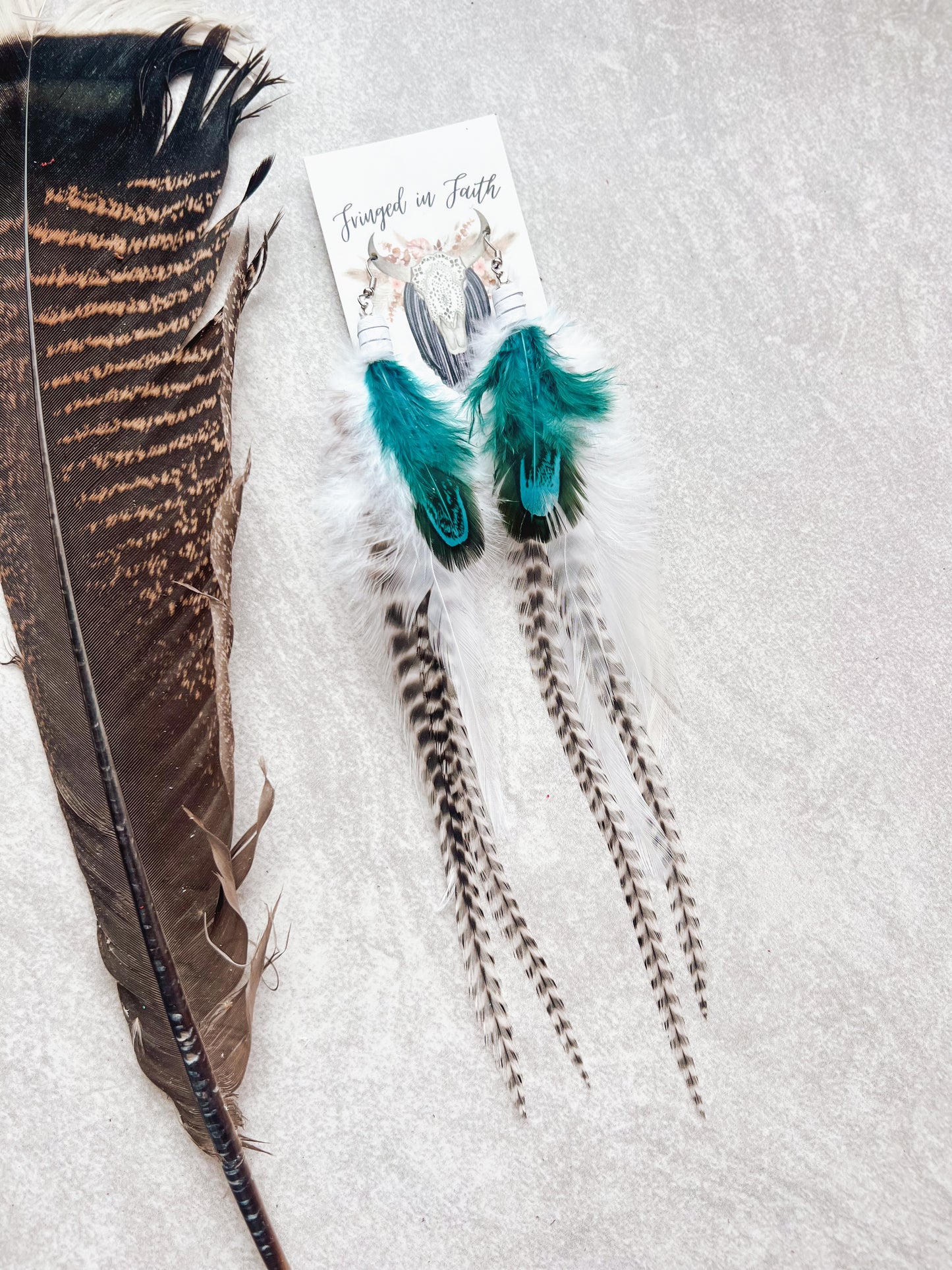 Glacier Feather Earrings