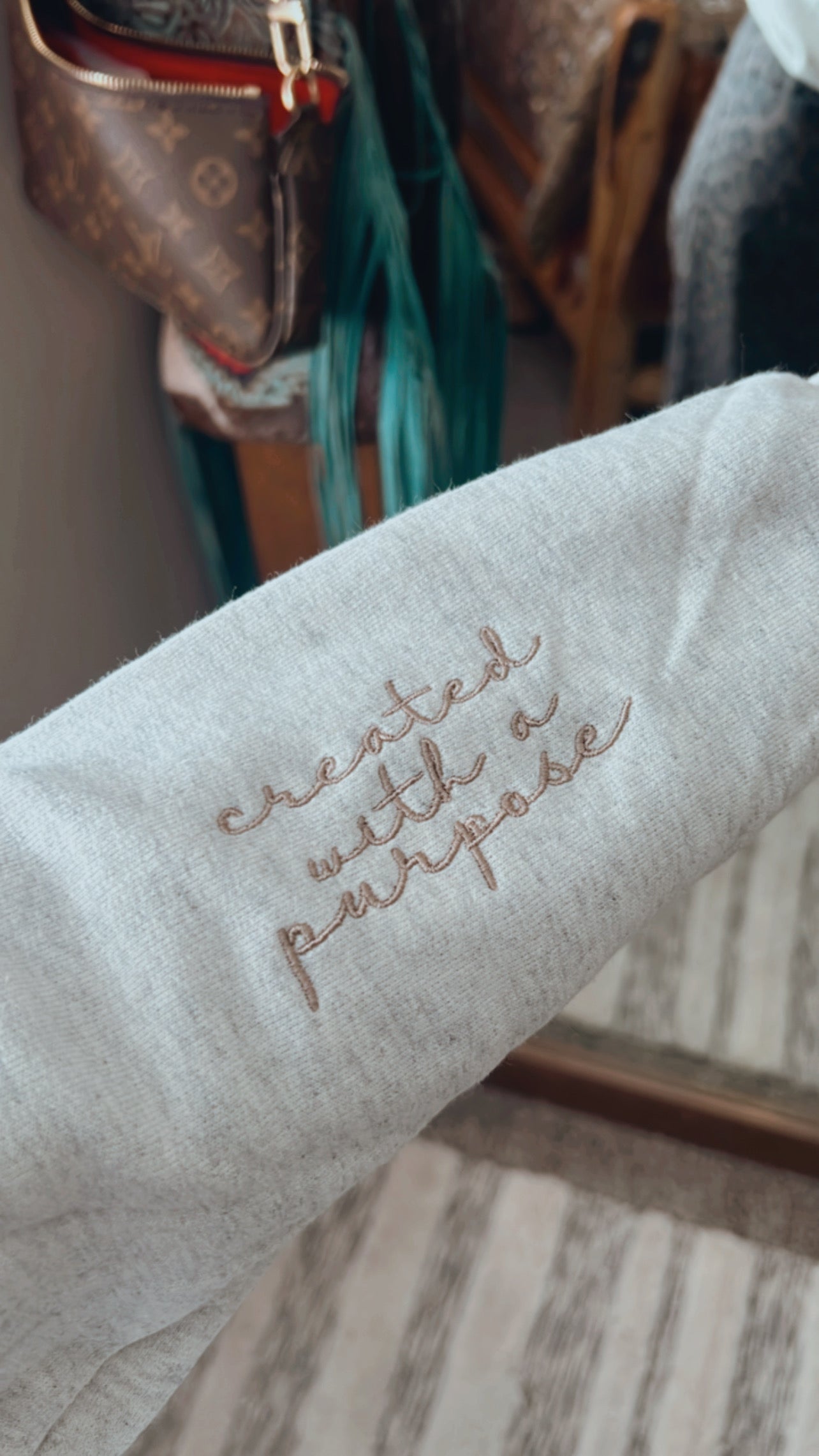 Created With a Purpose Sweatshirt | Oatmeal Heather