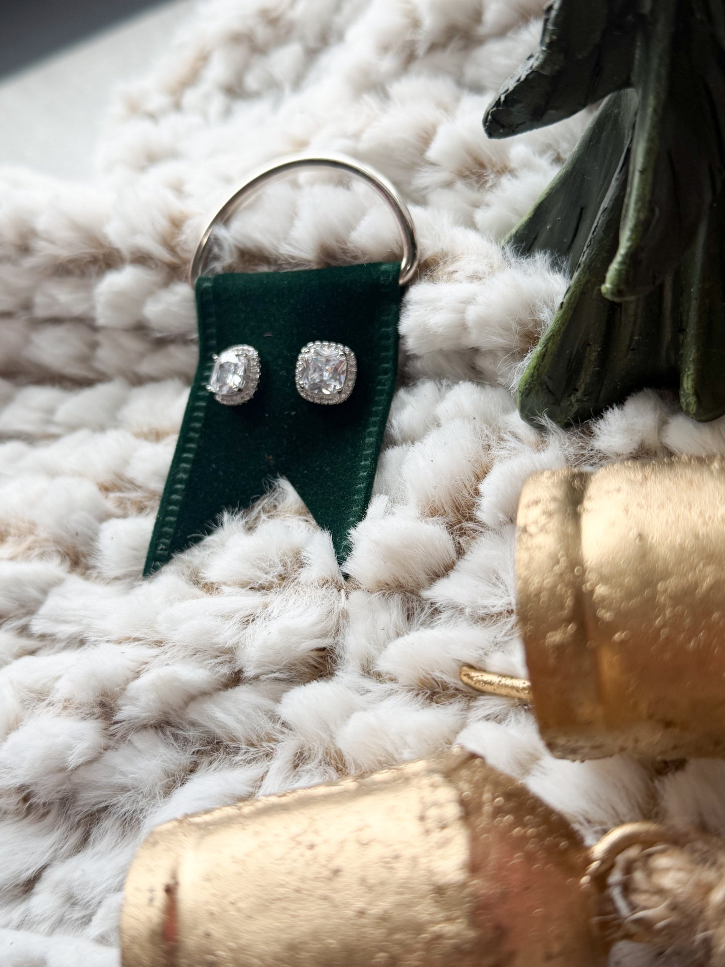 Clear Rhinestone Stud Earrings