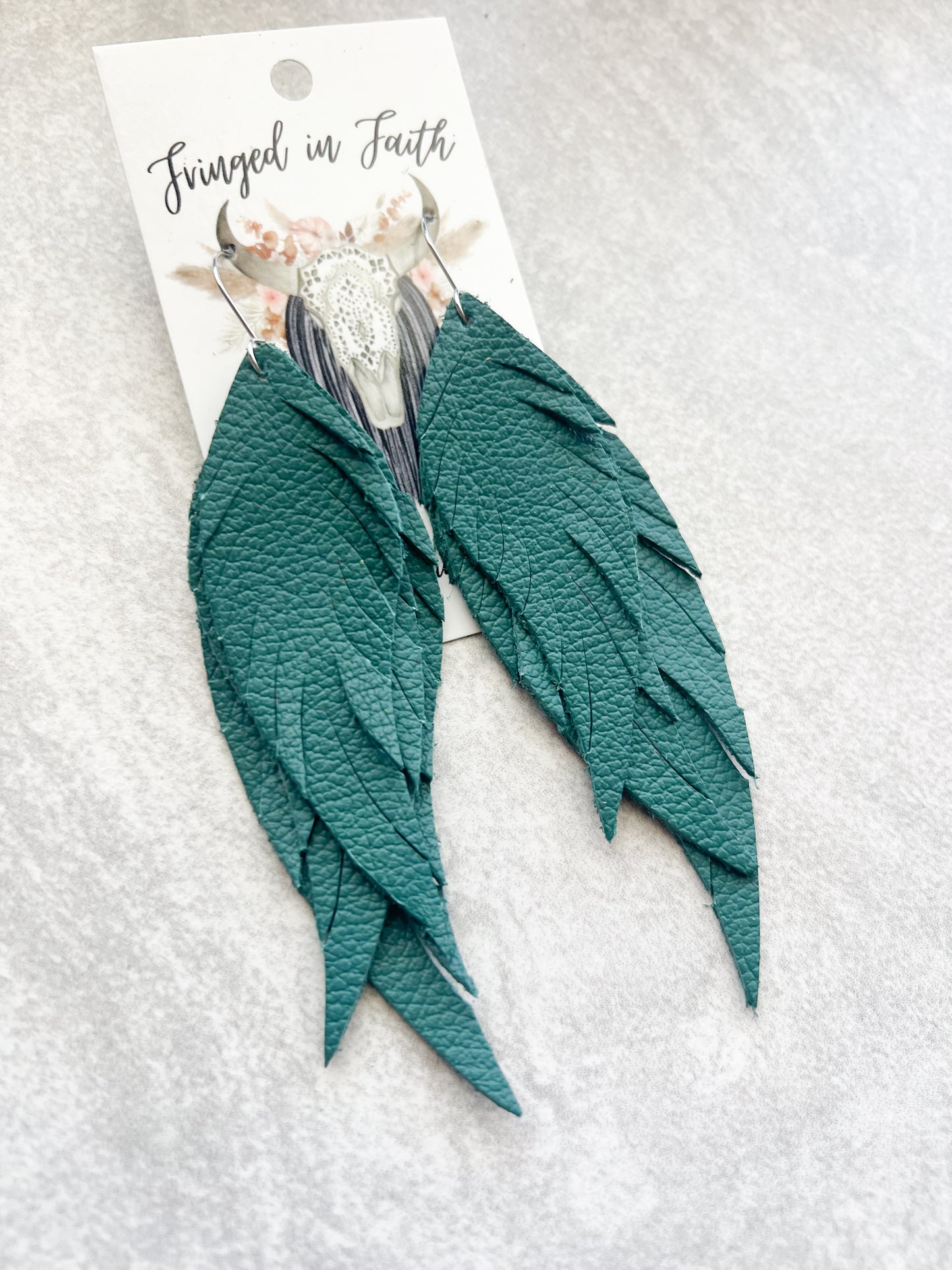 Dawson Fringe Feathers | Teal Green