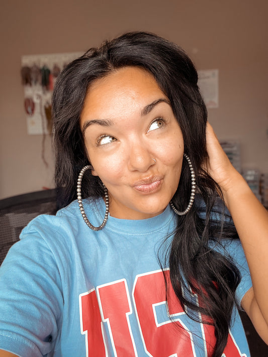 Western Pearl Hoops | 3.5”