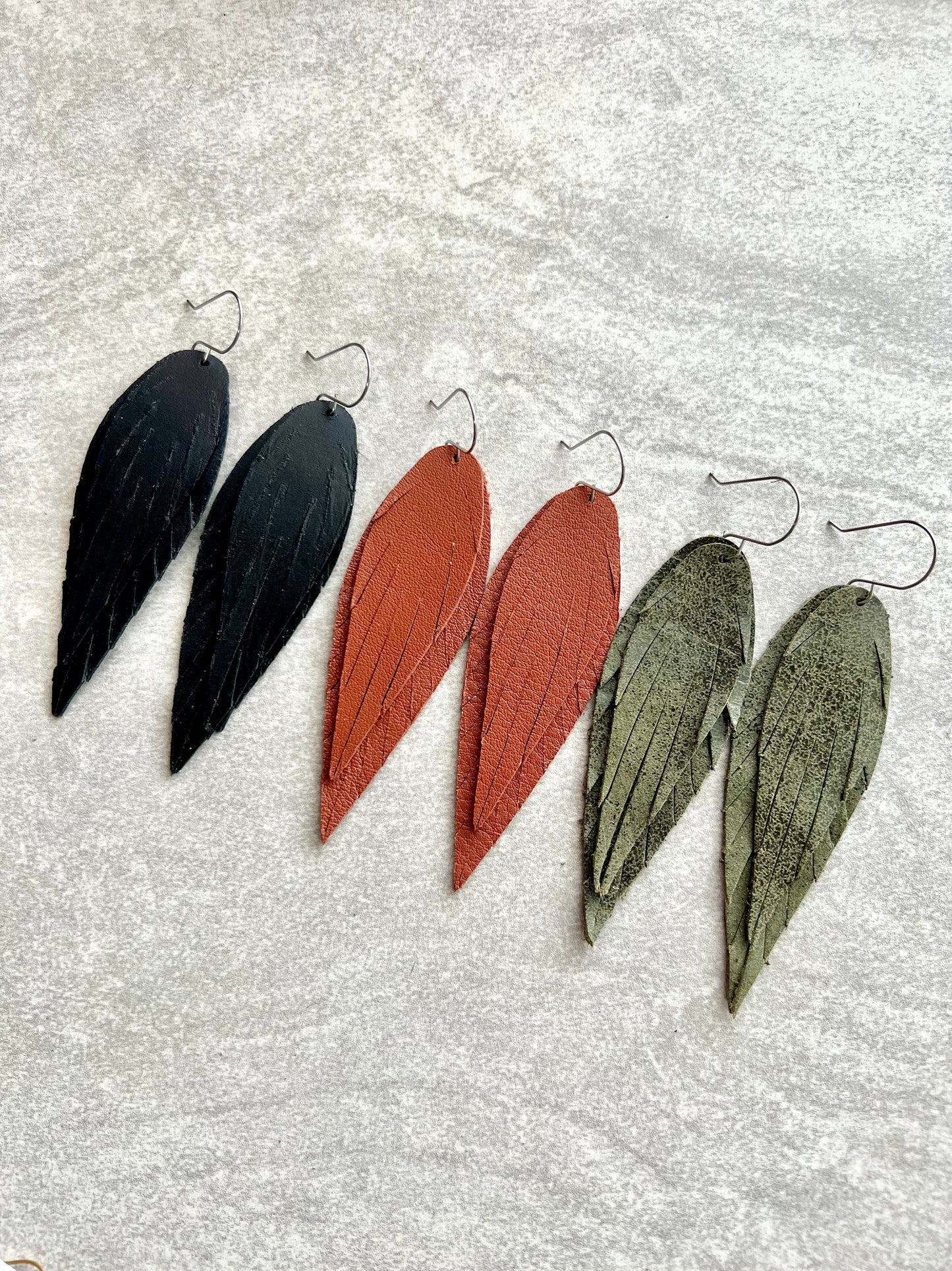 Lincoln Fringe Feather Earrings