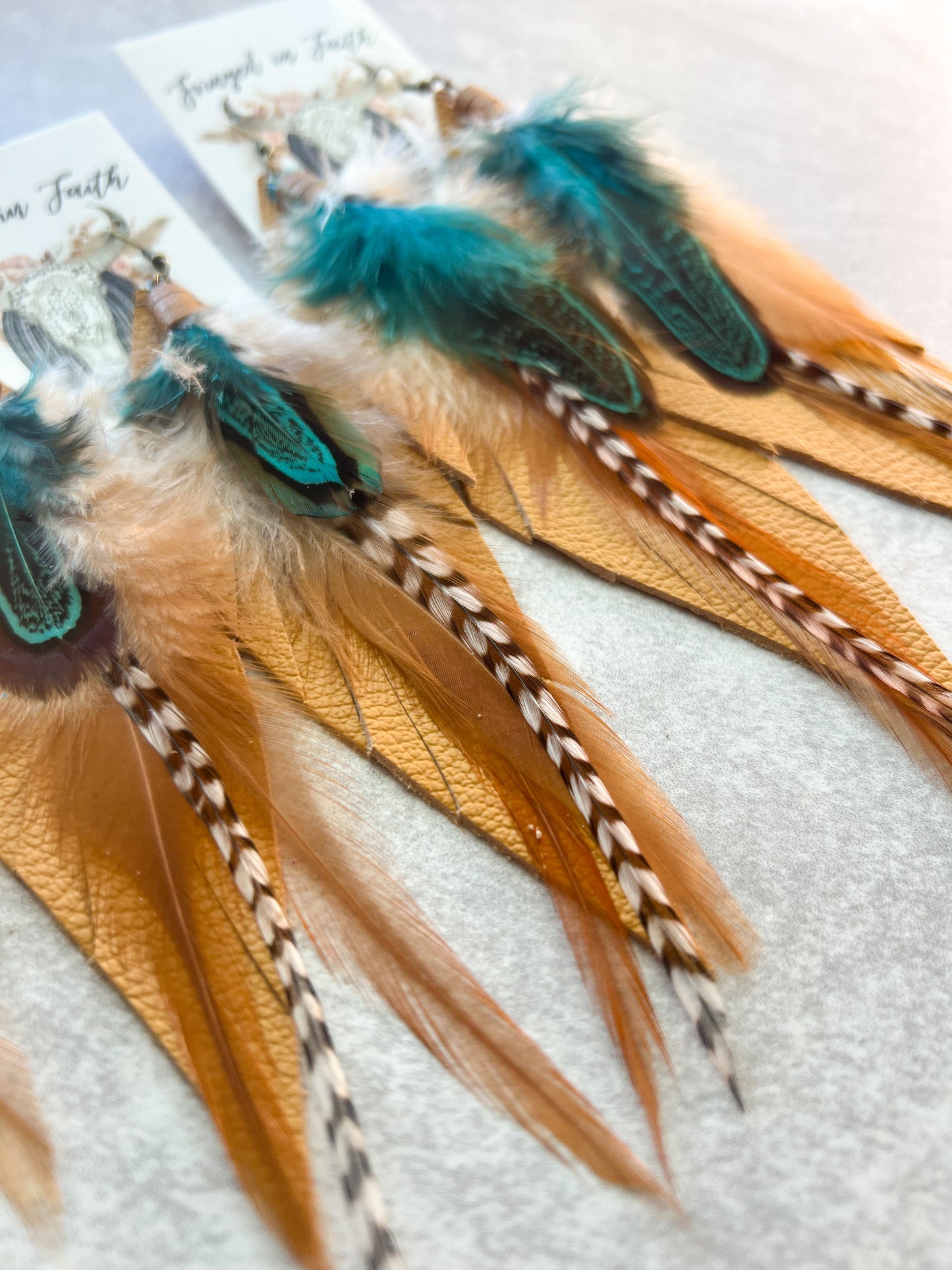 Kalispell Fringe Feathers | Mustard