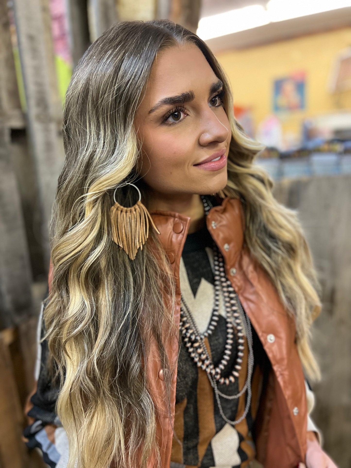 Cascade Fringe Hoops Earrings