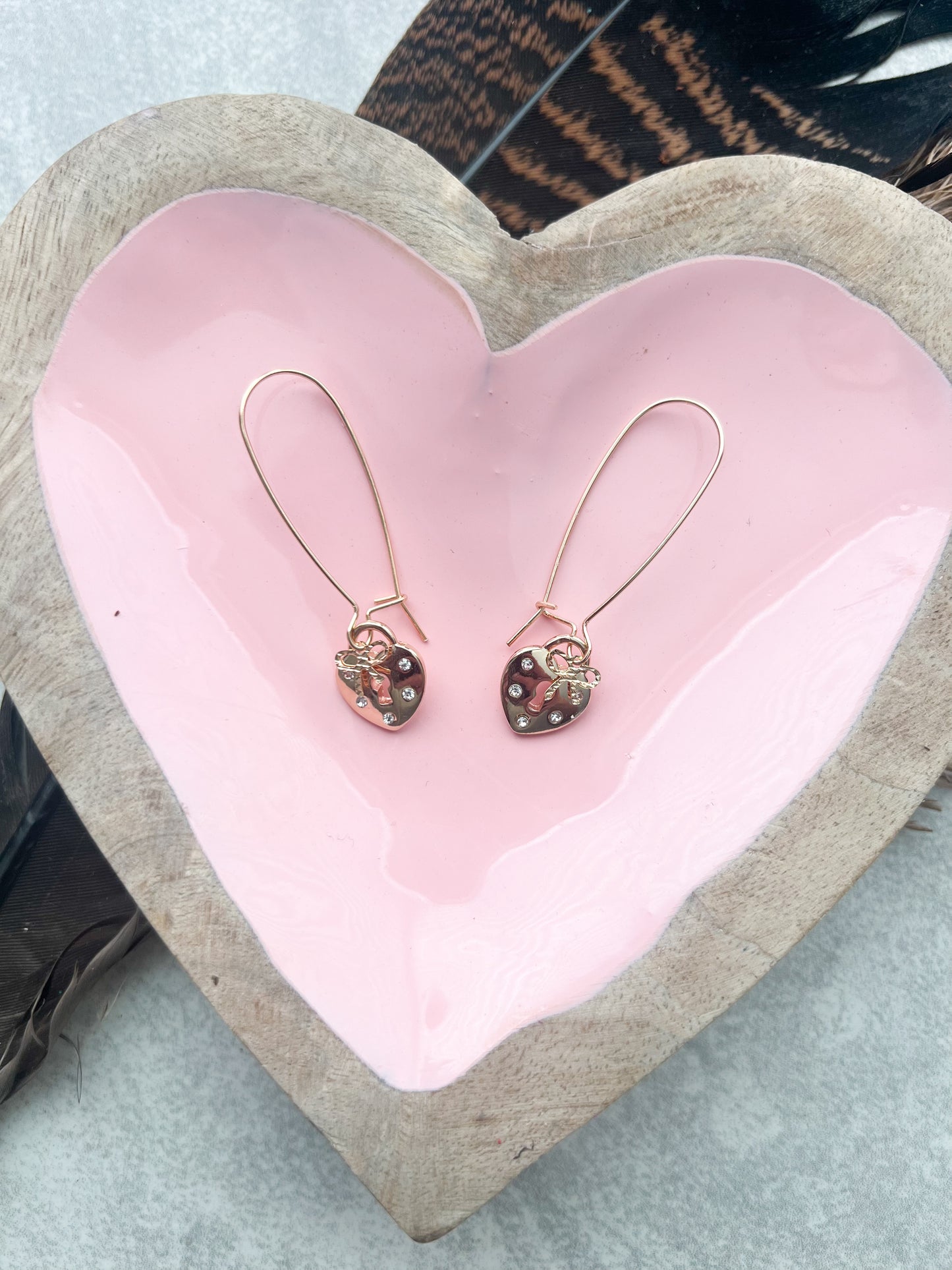 Heart Lock Earrings | Gold