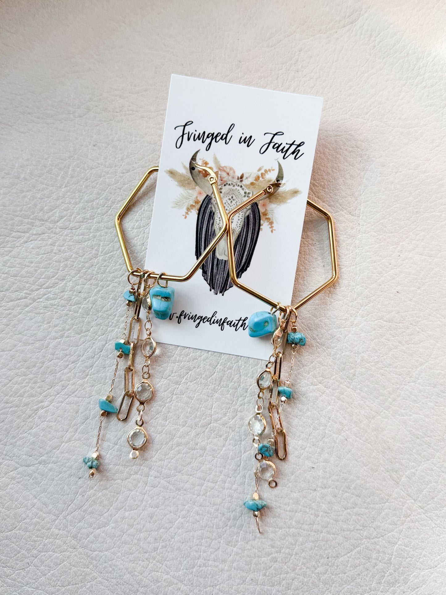 Whimsical Hex Hoops