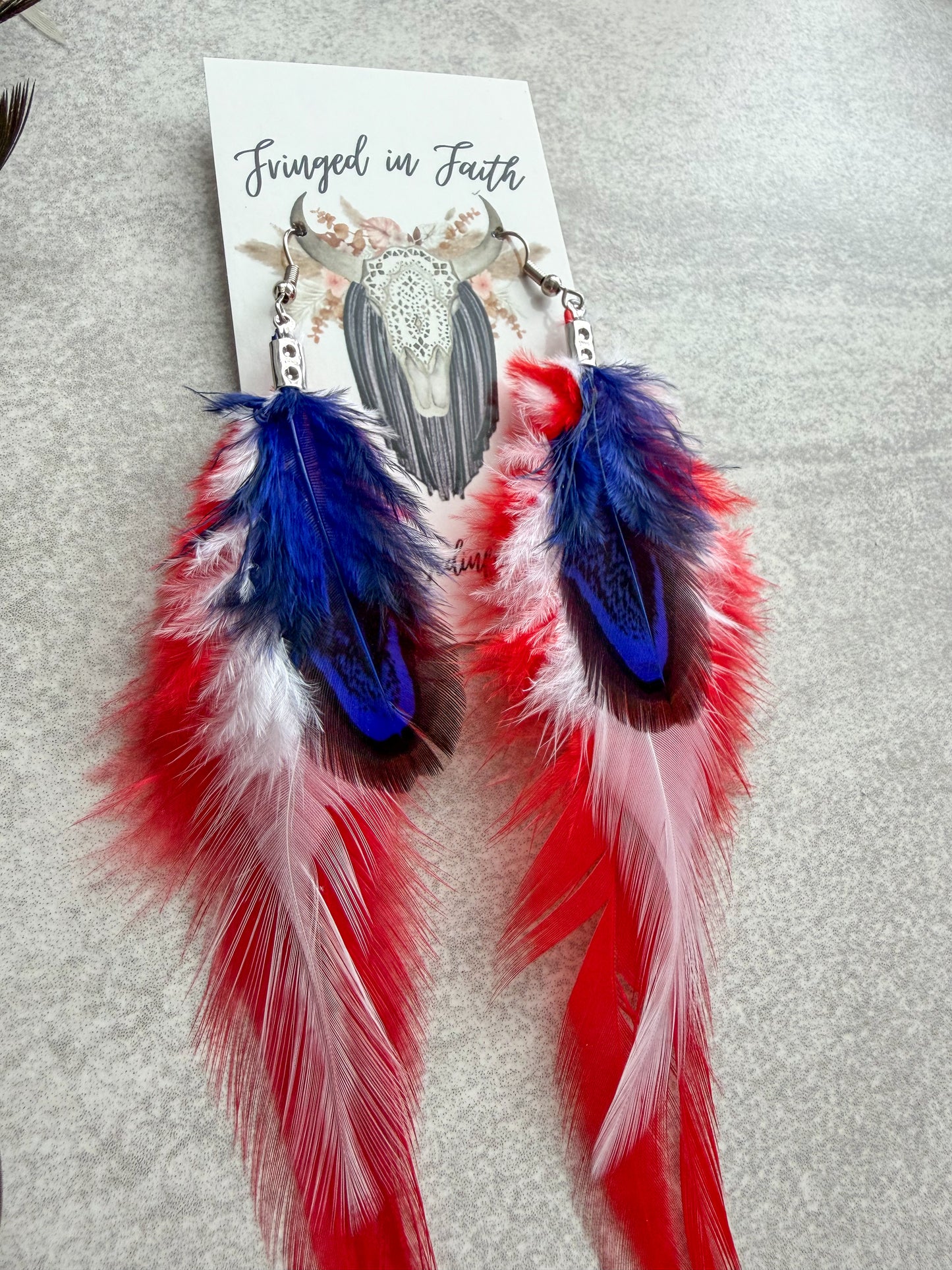 Red White & Blue Feathers