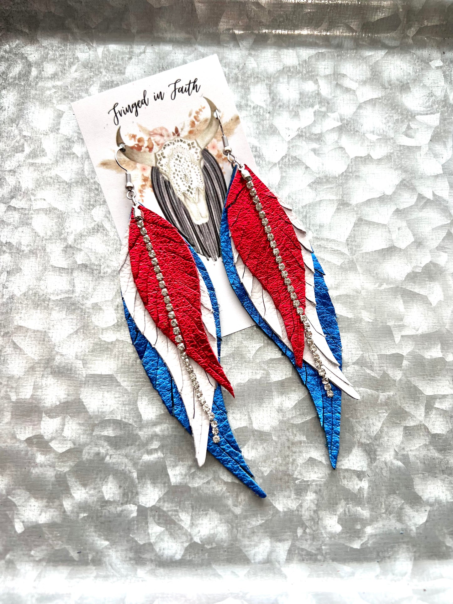 Red White & Blue Feathers