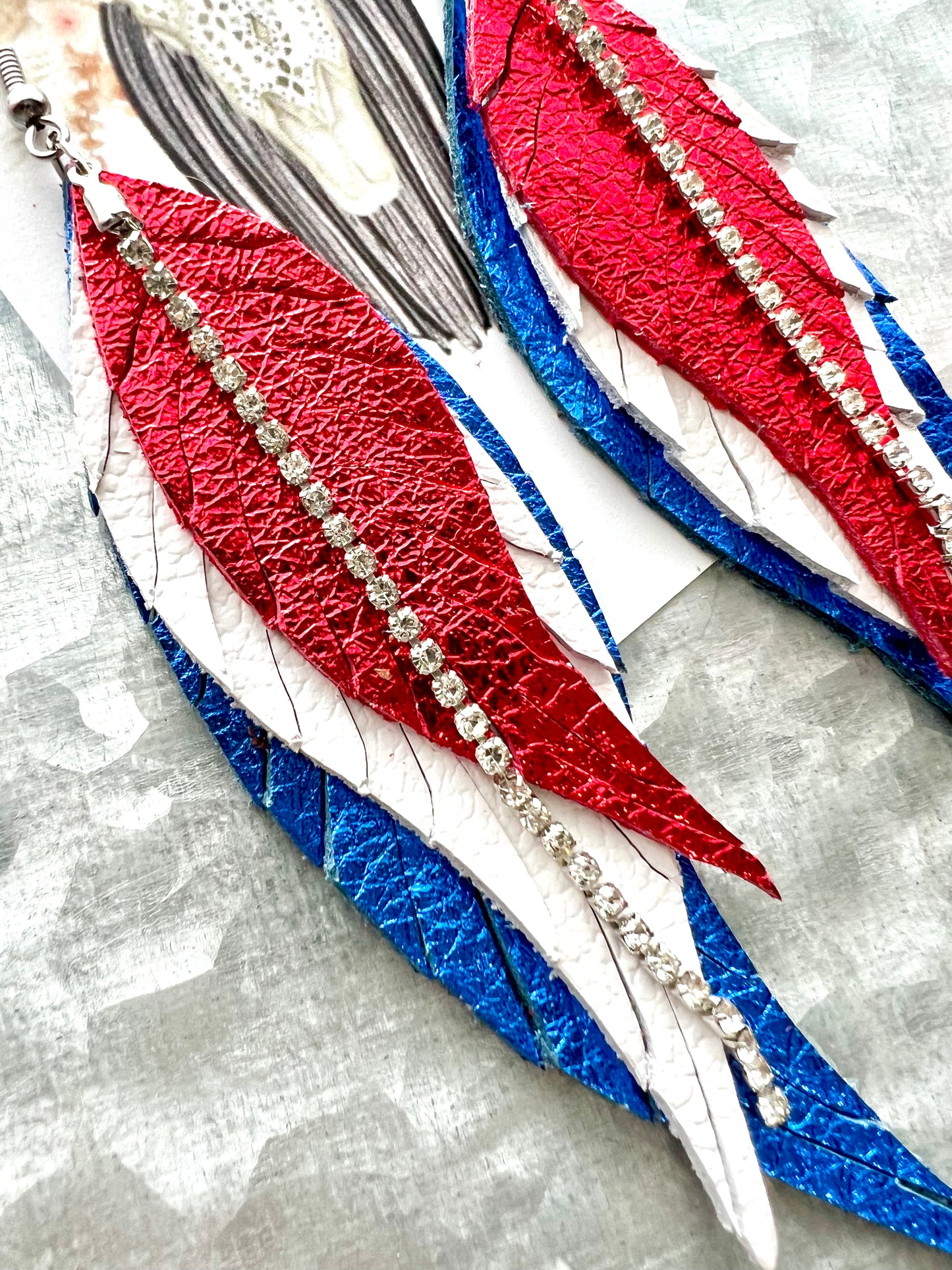 Red White & Blue Feathers