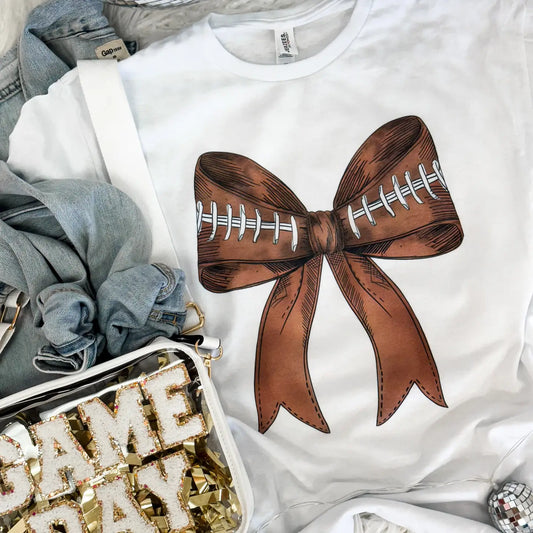 Football Bow Tee