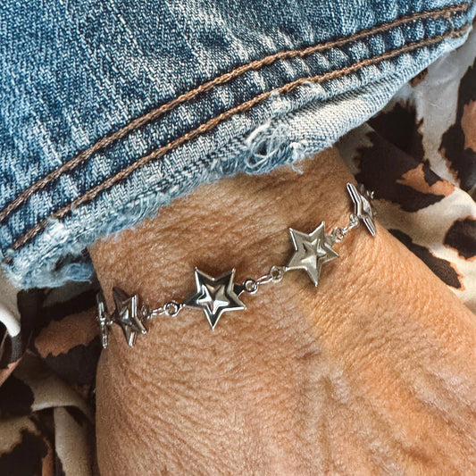 Stainless Steel Star Bracelet 