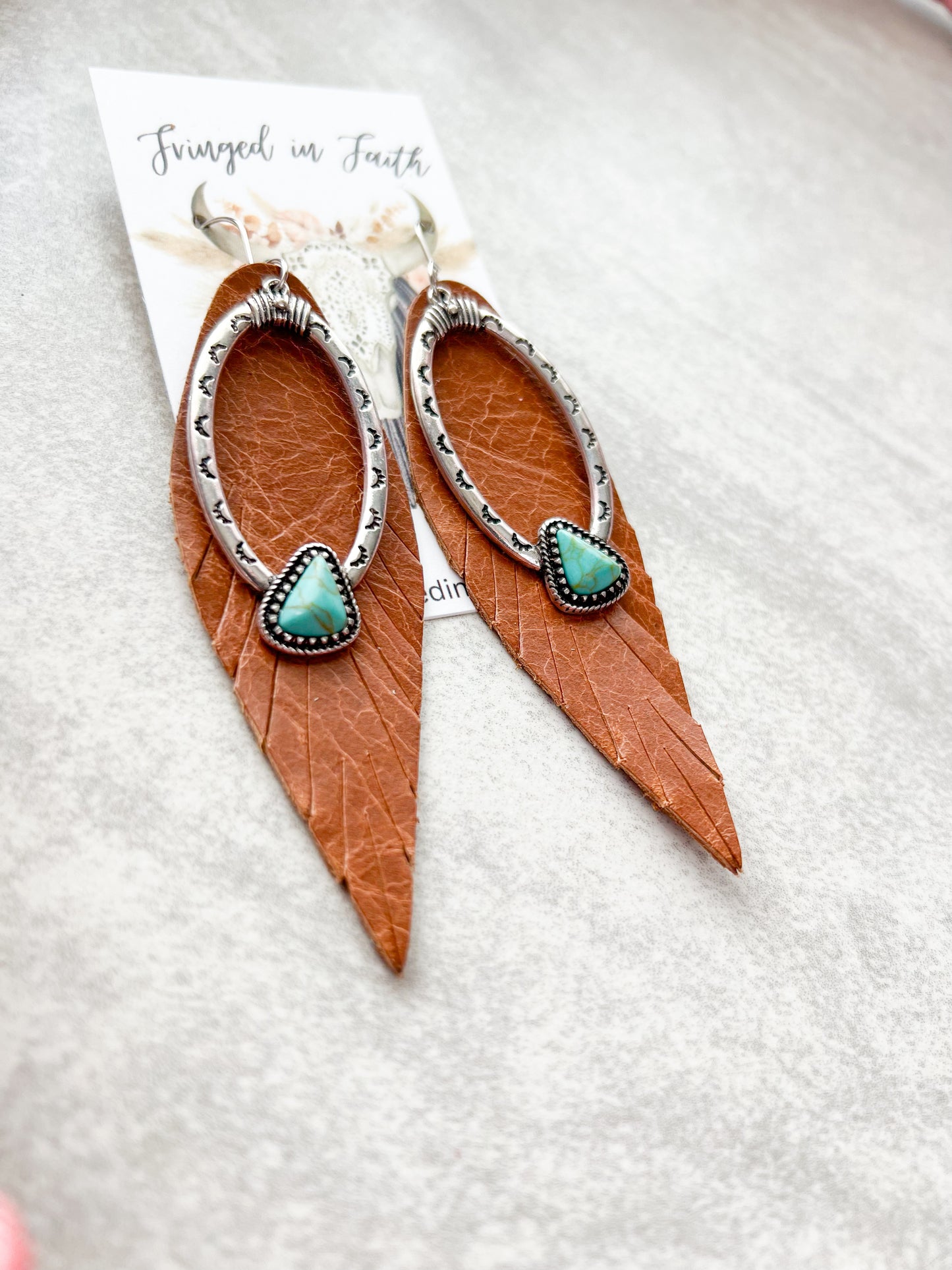 Turquoise Hoop Earring