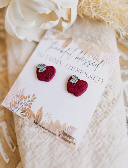 Teachers Holiday Gift Apple Studs