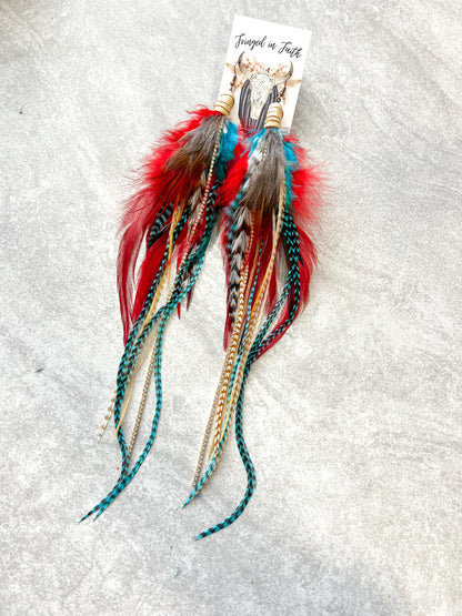 Scarlets Letter Feather Earrings