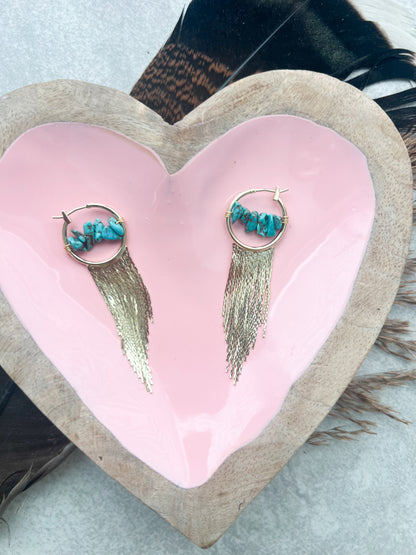 Fringe Beaded Earrings