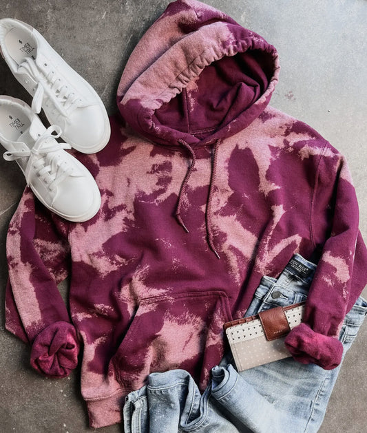 Bleached Maroon Hoodie