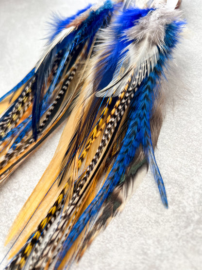 Go Cats Feather Earrings