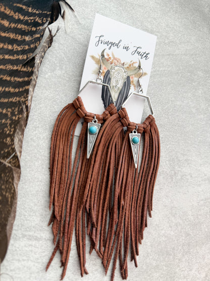 Hexagon Fringe Hoops