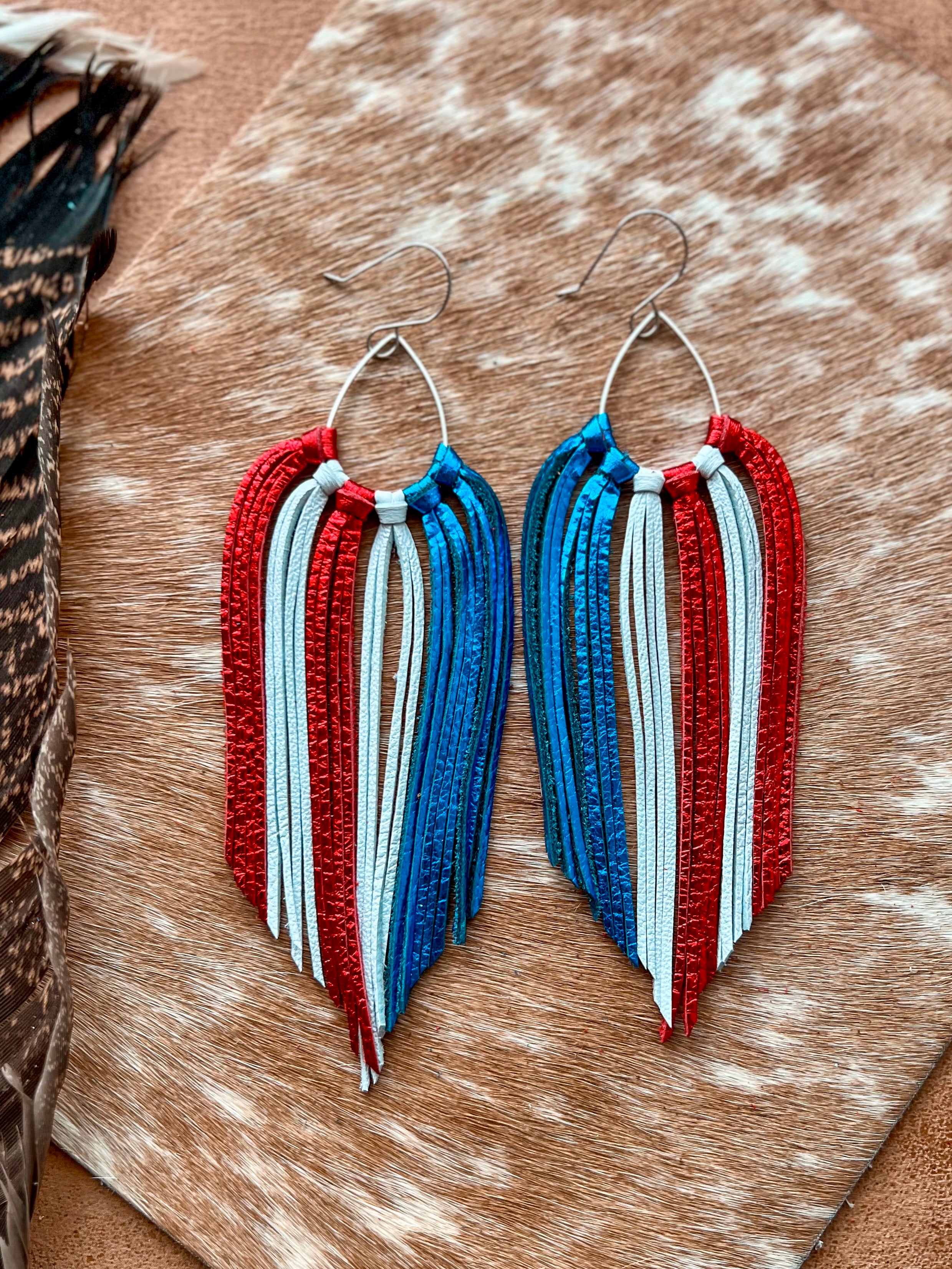 Fringe hoop online earrings