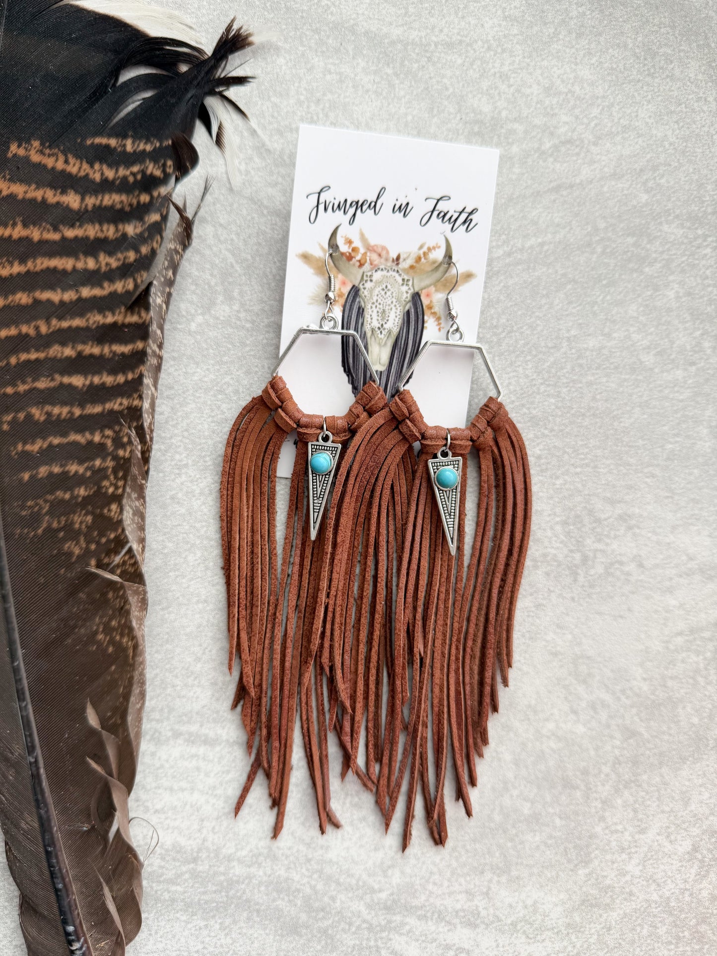 Hexagon Fringe Hoops