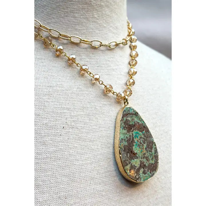 Turquoise Teardrop Necklace