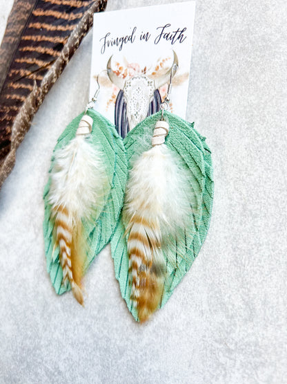 Ronan Fringe Feathers | Mint