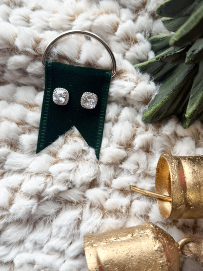 Clear Rhinestone Stud Earrings