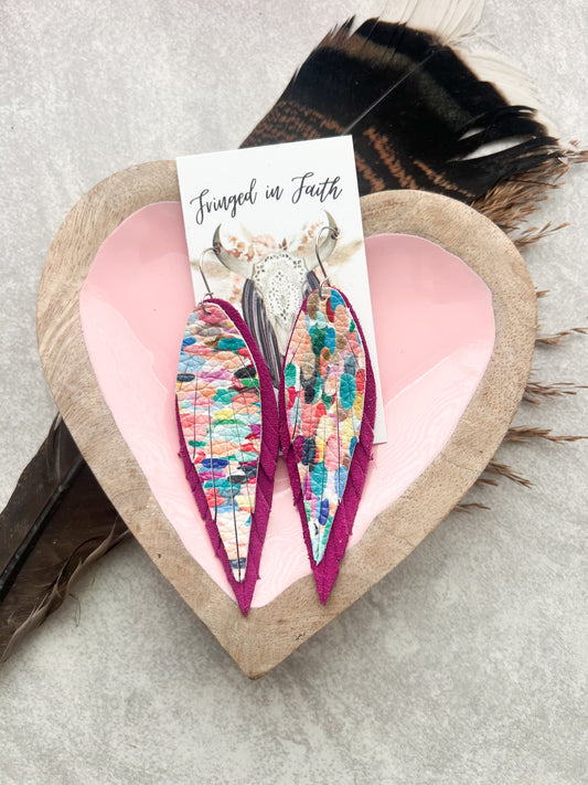 Confetti Double Fringe Earrings