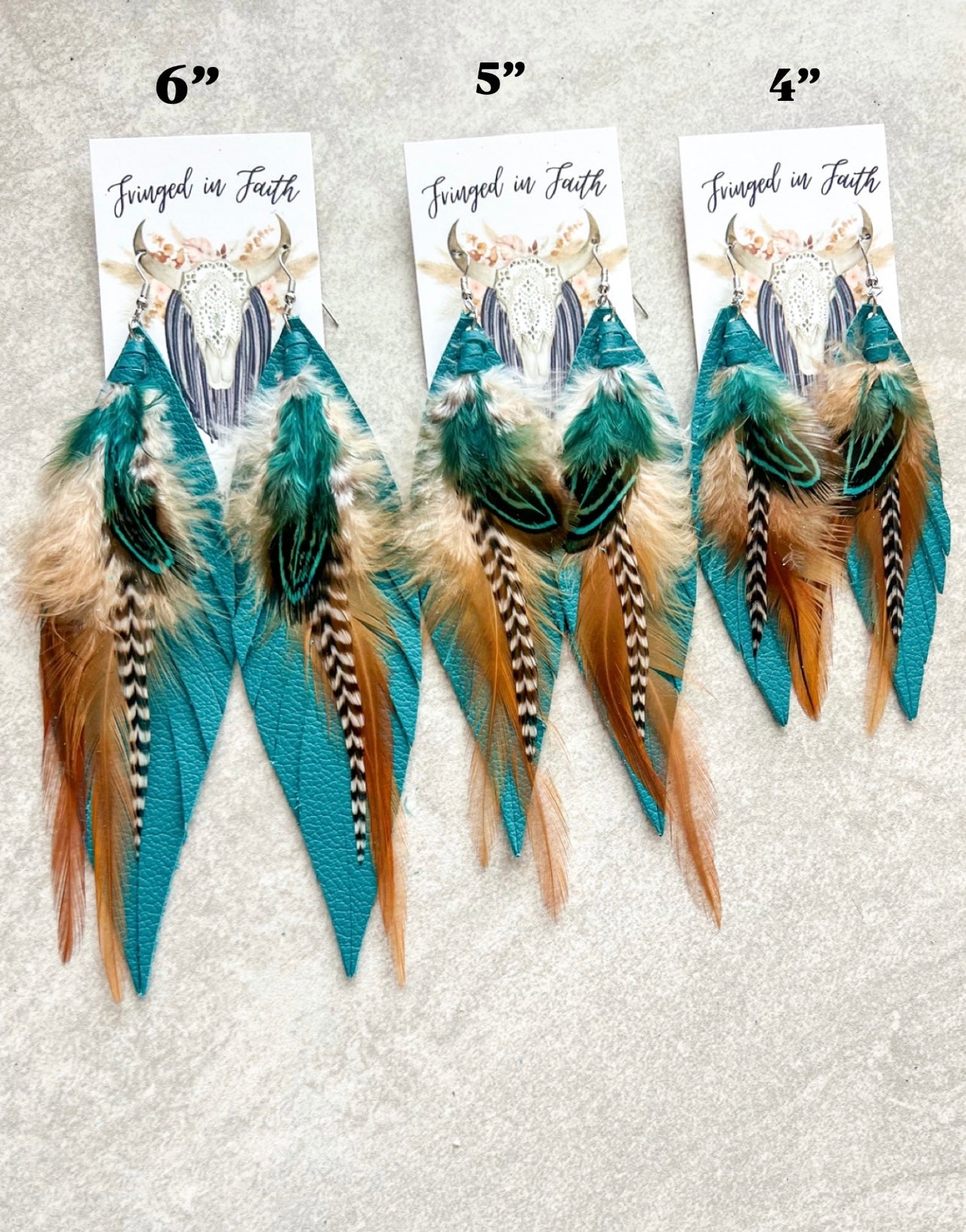 Kalispell Fringe Feathers | Teal