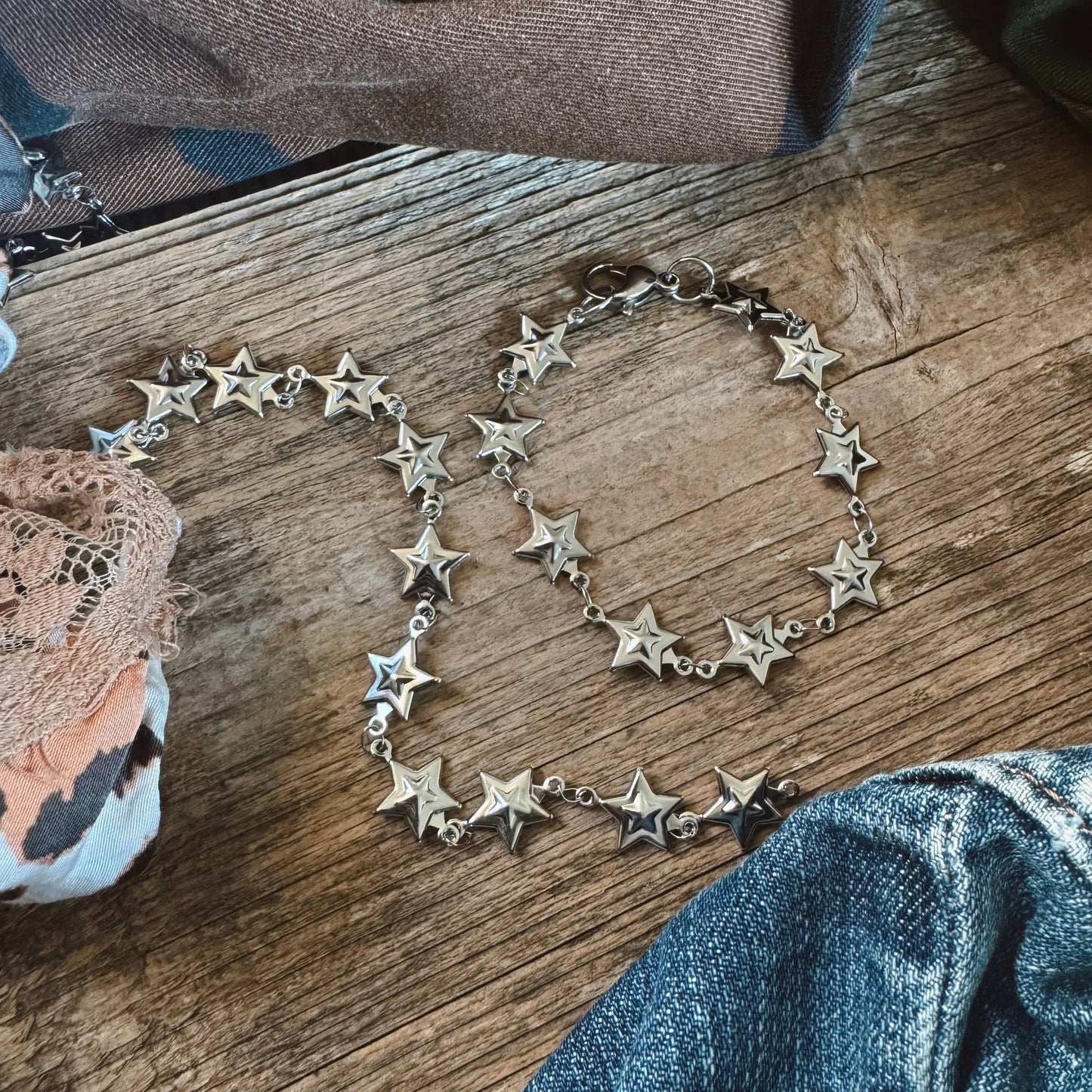 Stainless Steel Star Bracelet 