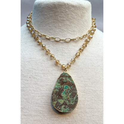 Turquoise Teardrop Necklace