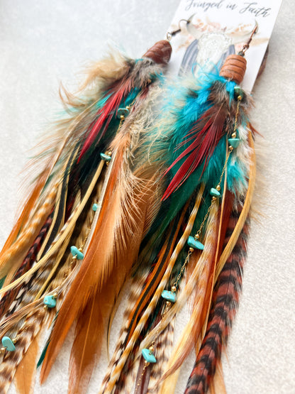 Natural Beauty Feather Earrings