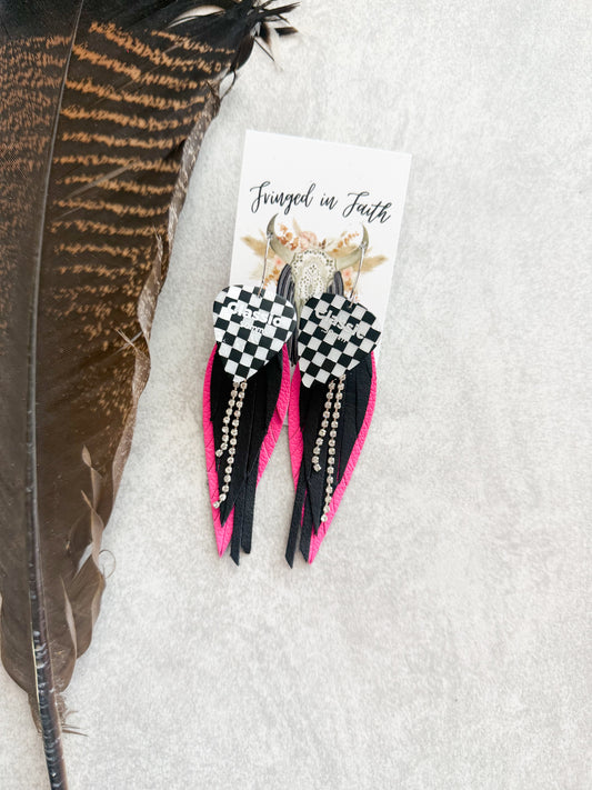 Checked Out | Hot Pink