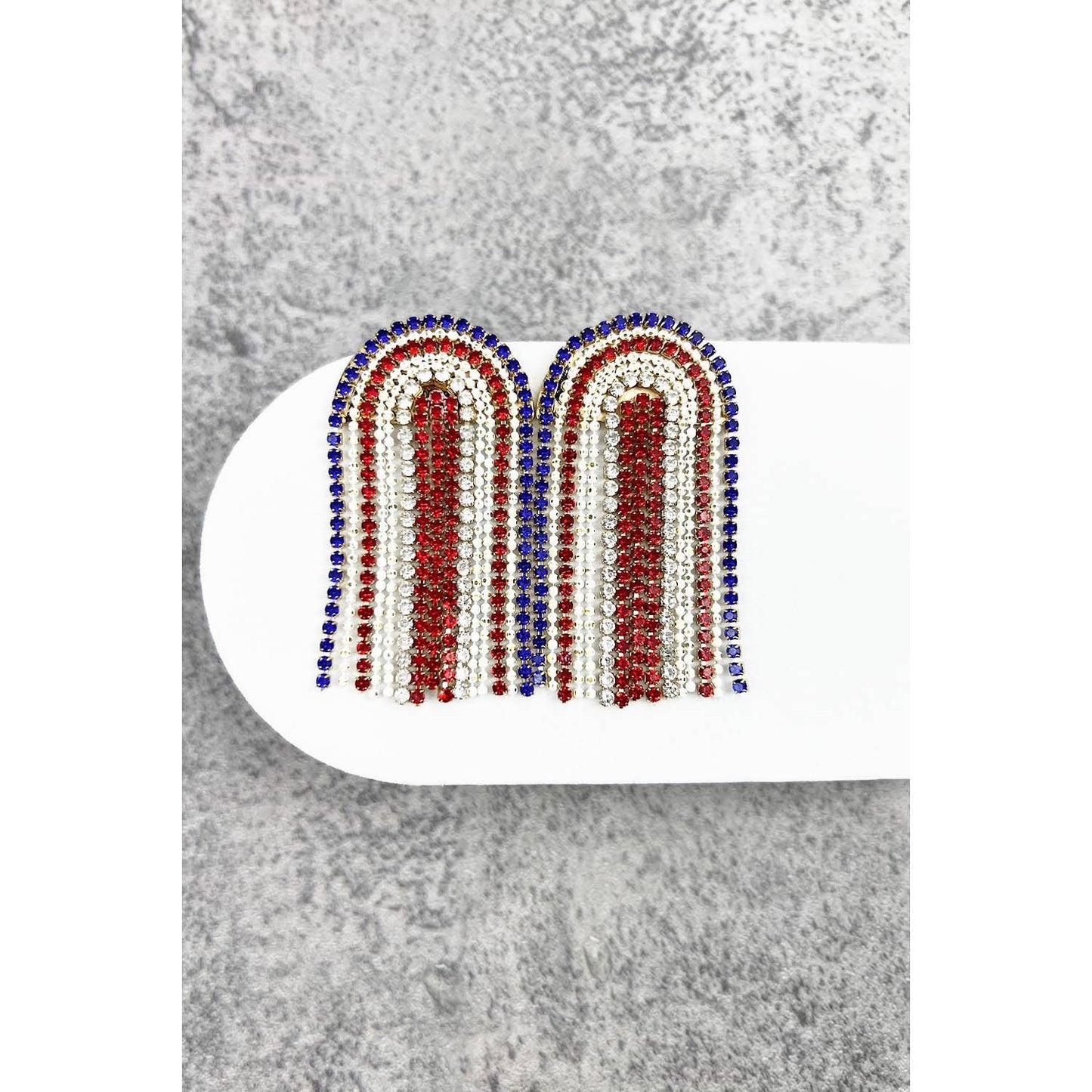 Rhinestone Chain Fringe Earring