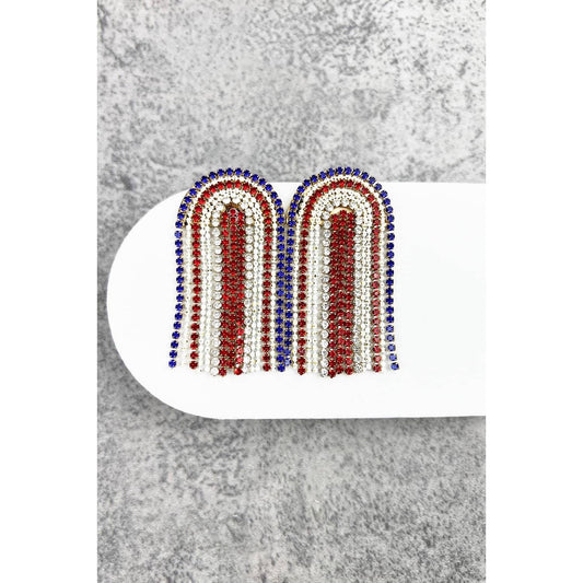 Rhinestone Chain Fringe Earring