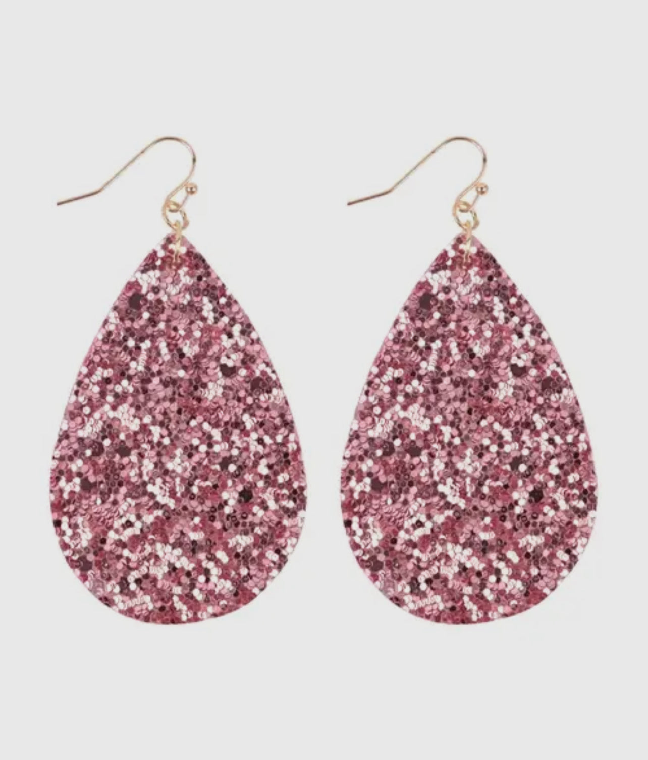 Glitter Earrings | Pink