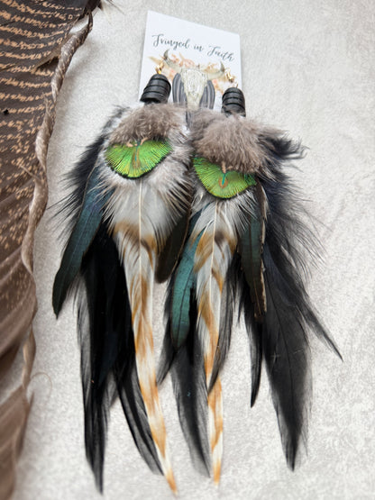 Black Feather Earrings