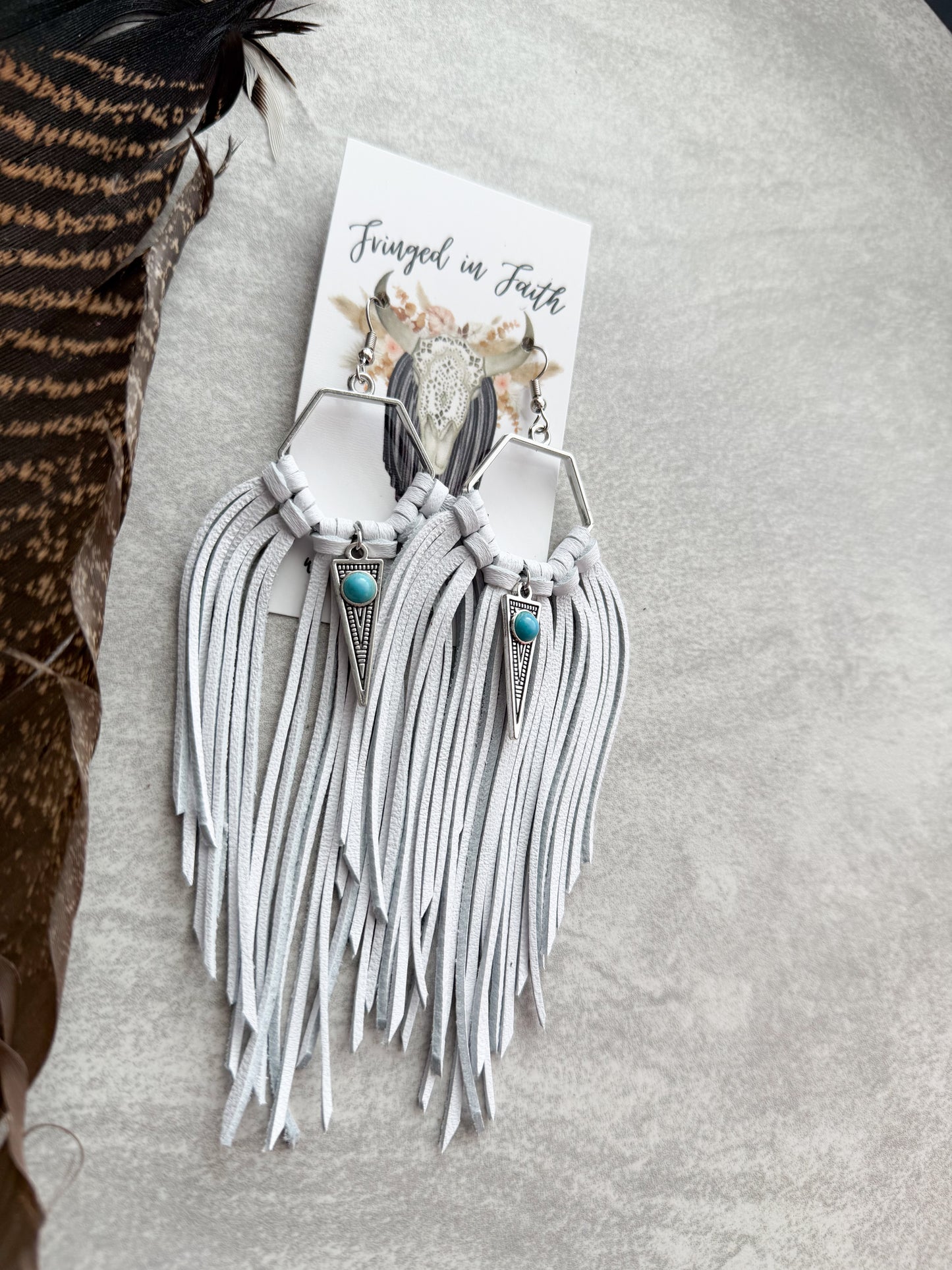 Hexagon Fringe Hoops