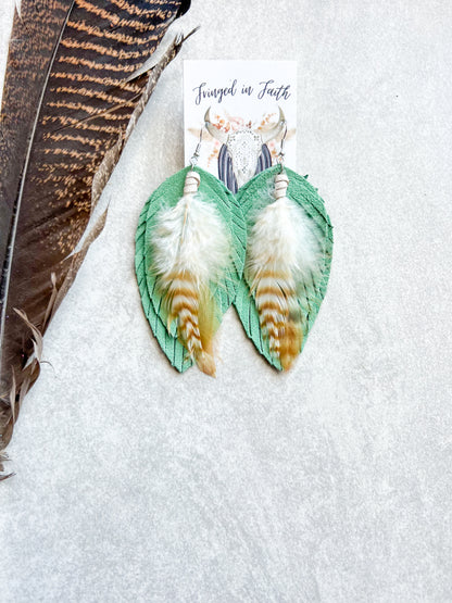 Ronan Fringe Feathers | Mint